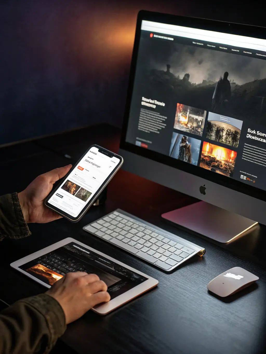 A clean, modern website design showcasing a responsive layout on various devices, emphasizing user experience and visual appeal.